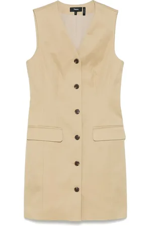 THEORY Gabardine-wevae mini dress