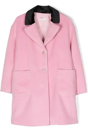 MONNALISA Crystal-embellished single-breasted coat