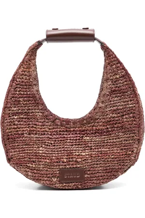 Staud Moon raffia tote bag