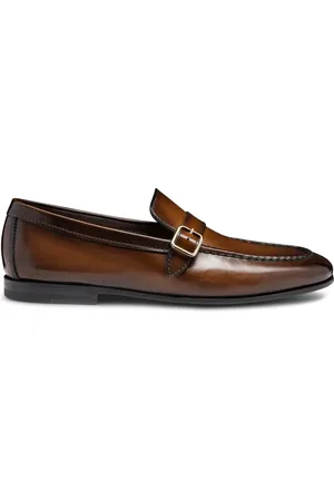 santoni Buckled leather loafers