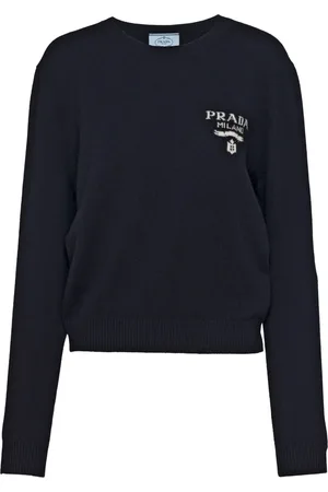 Prada Logo-intarsia cashmere jumper