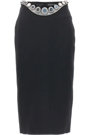 DAVID KOMA Rhinestone-embellished pencil skirt