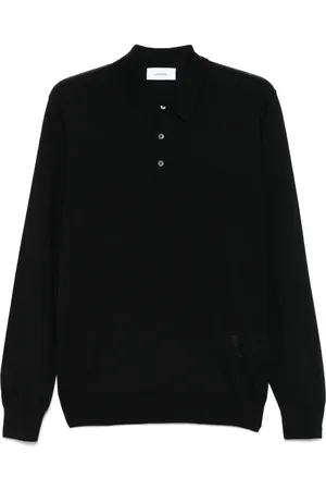 LARDINI Fine-knit polo shirt