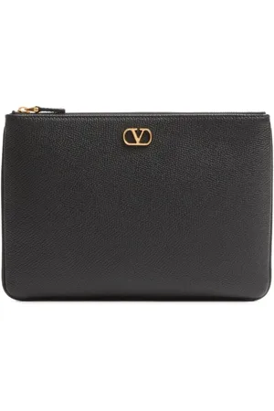 VALENTINO GARAVANI VLogo Signature leather clutch bag