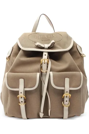 Prada 2010s logo-jacquard backpack