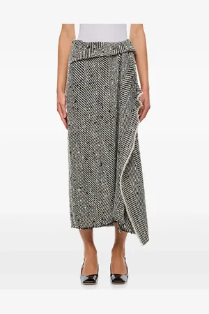 Erdem Draped wrap midi skirt