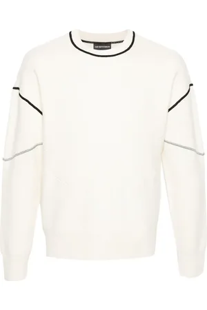 Emporio Armani Ribbed-detail knit jumper