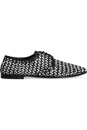 Dolce & Gabbana Woven raffia Derby shoes
