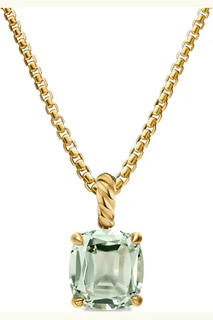 David Yurman 18kt yellow gold Marbella??? prasiolite pendant