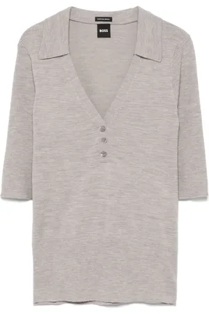 HUGO BOSS Fine-knit polo top