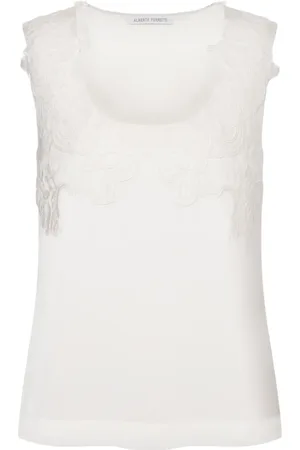 Alberta Ferretti Floral-embroidery blouse