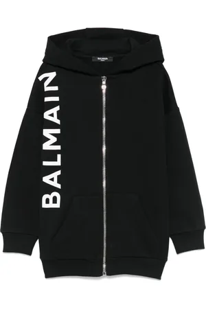 Balmain Logo-stamp hoodie