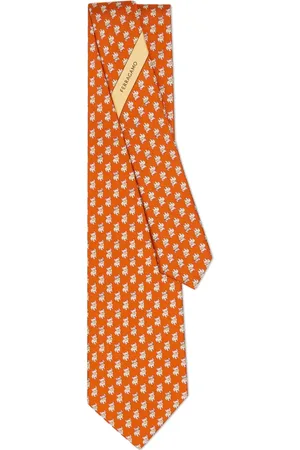 Salvatore Ferragamo Bulldog silk tie