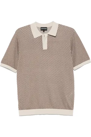 Emporio Armani Geometric-pattern polo shirt