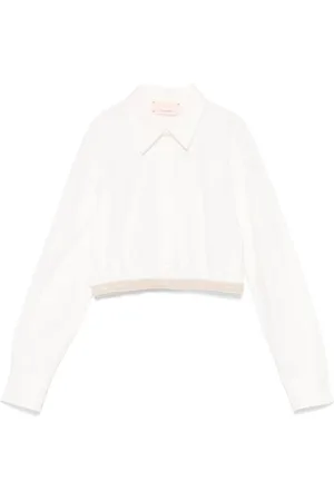 Elisabetta Franchi Logo-waistband blouse