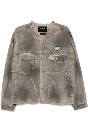 FIVE CM Logo-patch denim jacket