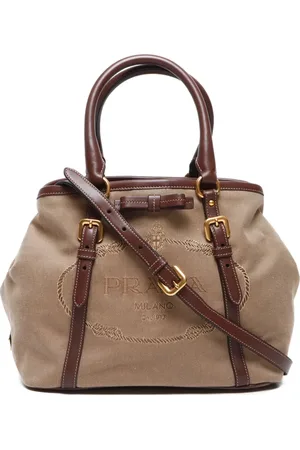 Prada 2000-2020s logo-embroidered tote bag