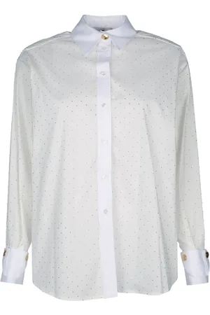 Elisabetta Franchi Rhinestone-embellished poplin shirt