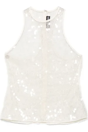 DAVID KOMA Sequin-embellished tank top