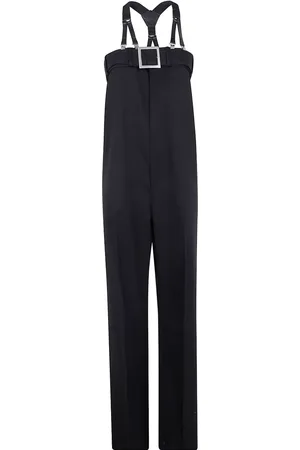 Jean Paul Gaultier Leather-trimmed jumpsuit