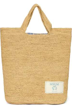 Msgm Raffia tote bag