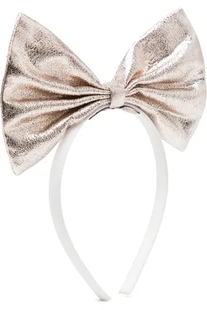 HUCKLEBONES LONDON Metallic bow headband