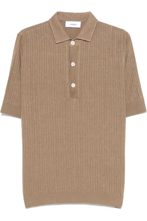 LARDINI Ribbed polo shirt