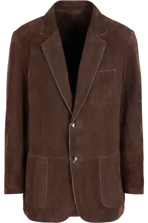 Giorgio Armani Single-breasted suede blazer