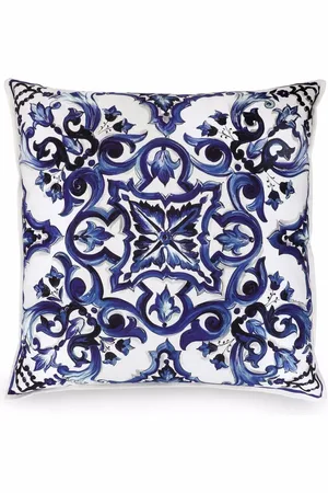Dolce & Gabbana Medium Blu Mediterraneo-print canvas cushion
