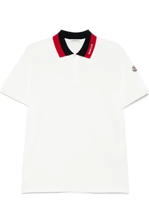 Moncler Embroidered-logo piqué polo shirt