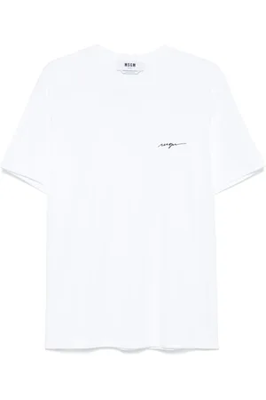 Msgm Logo-embroidered T-shirt
