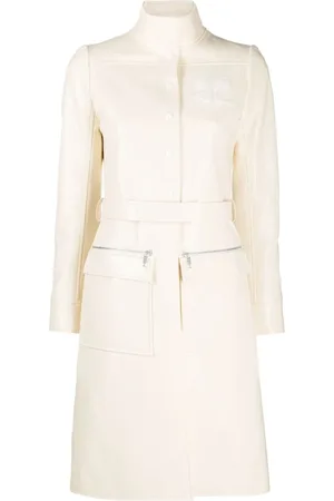 Courrèges Logo-appliqu?? vinyl trench coat