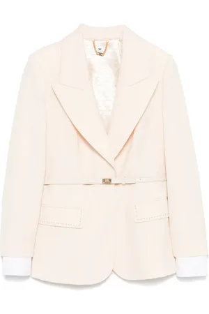 Elisabetta Franchi Wool belted blazer