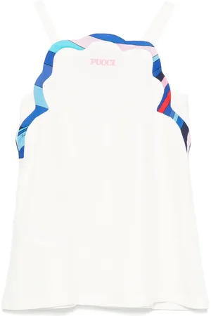 PUCCI Junior Logo-embroidered dress