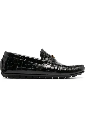 Roberto Cavalli Crocodile-embossed leather loafers