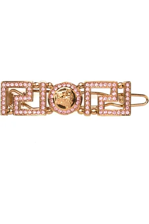 VERSACE Greca Medusa rhinestone-embellished hair clip