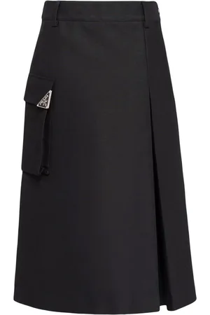 Prada Triangle-logo midi cargo skirt