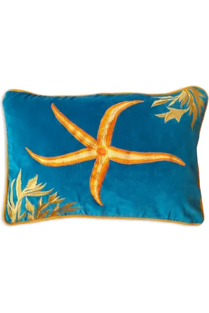Les-Ottomans Starfish embroidered cushion