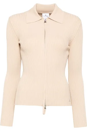 Courrèges Double Zipped Rib Knit tops