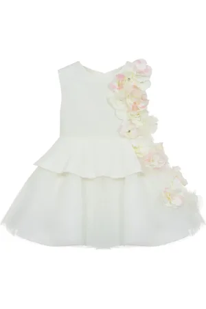 Lapin House Floral-appliqué dress