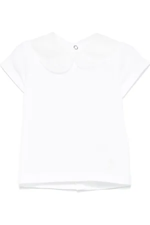 Le Bebé Enfant Organza-collar T-shirt