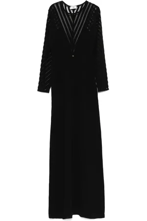 Elisabetta Franchi Semi-sheer detail gown