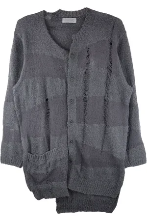 YOHJI YAMAMOTO Distressed patchwork cardigan