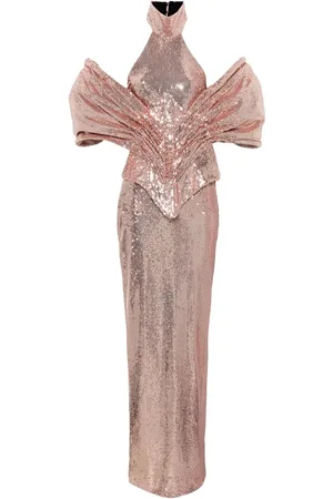 MITILIANE COUTURE Detachable-corset sequined maxi dress