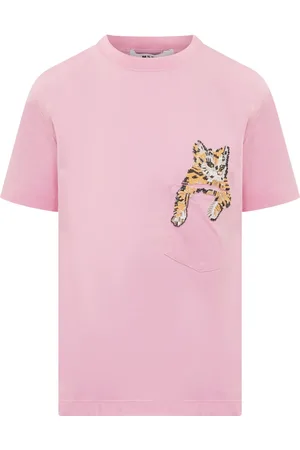Msgm Cat-embroidered T-shirt