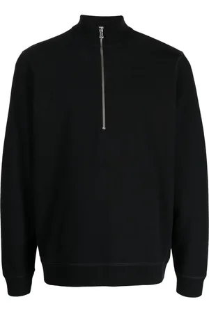 Sunspel Half-zip front sweatshirt
