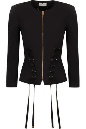Elisabetta Franchi Cr??pe lace-up jacket