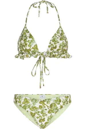 Etro Berry-print triangle bikini