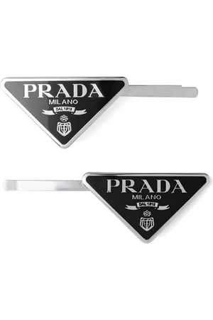 Prada Triangle-logo hair clips (set of two)