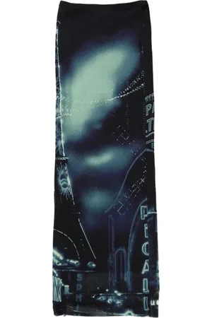 Jean Paul Gaultier Graphic-print maxi skirt